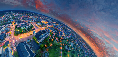 darmstadt germany aerial sityscape