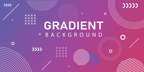 Gradient background with geometric elements