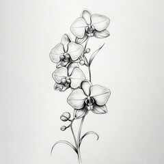 background with white orchid