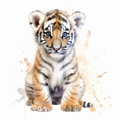Water Paint tiger cub