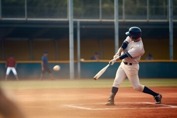 Fototapeta na wymiar bat man field athlete sport ball player game team american baseball. Generative AI.