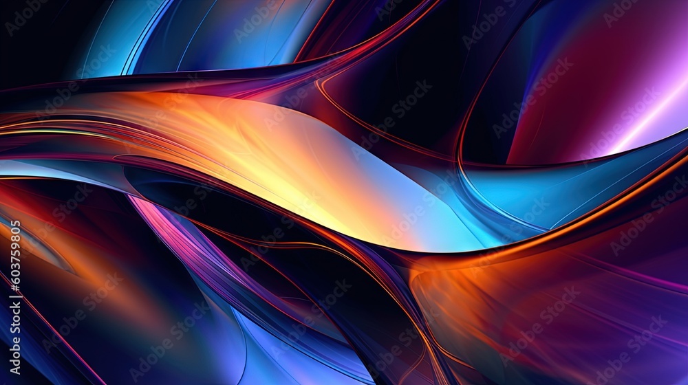 Poster a colorful abstract background with wavy lines