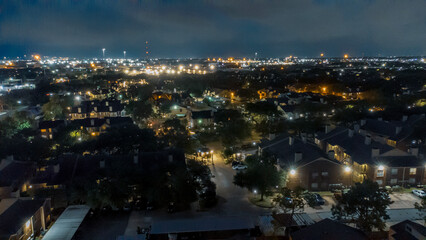 night view of Houston  city of Texas, USA
