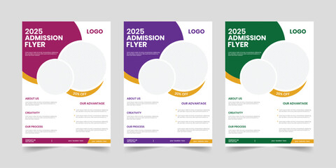 New trendy open school admission flier and handout collection