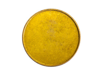 old empty gold coin on a przezroczystym isolated background. png
