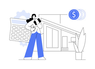 Property evaluator abstract concept vector illustration.