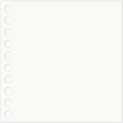 isolated blank notebook paper on transparent background