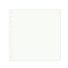 Isolated blank notebook paper on transparent background