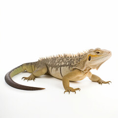Bearded dragon lizard  Iguana isolated on white background 