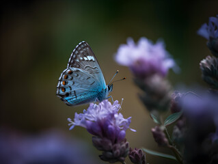 Close up on colourful Butterfly in the nature