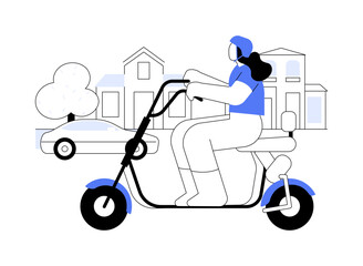 Phat electric scooter abstract concept vector illustration. © Visual Generation