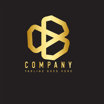Creative company logo design with gradient golden color. Vector company logo design. 