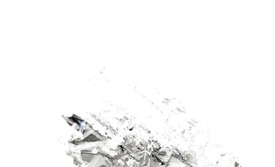 Silver Textured Shape