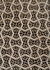 Decorative window on the Tomb of I'timād-ud-Daulah, or the "Baby Taj", in Agra, India