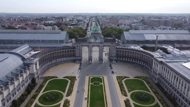 Video drone Parc du cinquantenaire Bruxelles Belgique europe