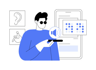 Assistive technology abstract concept vector illustration.
