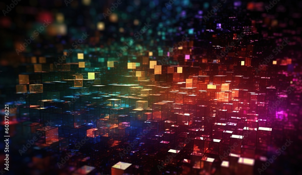 Poster futuristic data flow, data transfer technology. cyberpunk, big data and cybersecurity. cyberspace, b