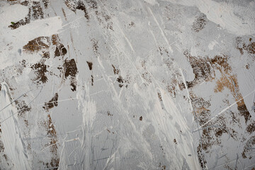 Grey painted rustic wooden background for graphic design - top view