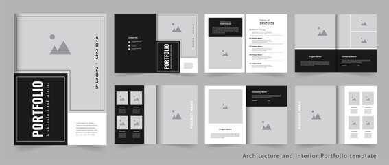 Architectural portfolio or real estate portfolio or interior portfolio template design