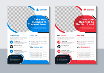 Modern Business Flyer Design, Creative Marketing Agency Flyer Template, Corporate, Annual Report, layout, Vector Illustrator