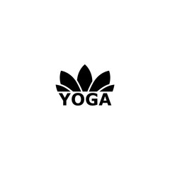 Yoga icon. Meditation pose sign isolated on white background 