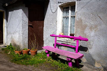 pink bench