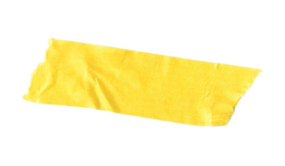 yellow sticker paper tape washi tape high quality isolated