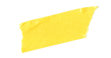 yellow sticker paper tape washi tape high quality isolated
