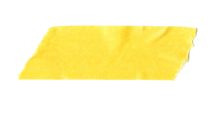 yellow sticker paper tape washi tape high quality isolated