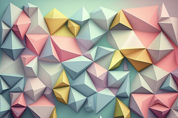 Obraz premium Low poly design style pastel gradient background