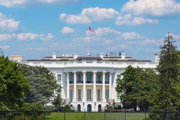 The White House on a beautiful summer day, Washington, DC.