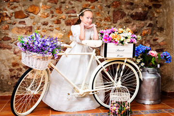 Bicicleta con flores 