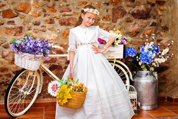 Bicicleta con flores 