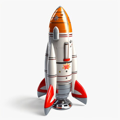 A cartoon rocket - created with Generative AI technology