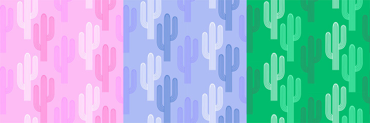 Tree variation vector seamless pattern, with mushrooms