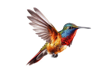 Graceful Aviator: Hummingbird on Transparent Background. Generative AI