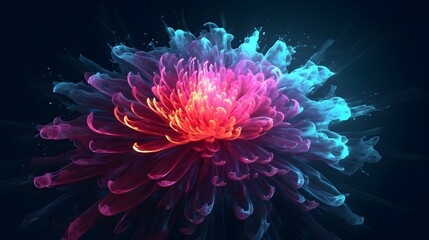 Generative AI. Flower pattern