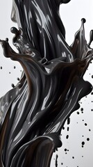 Generative AI. Oil splash on white background