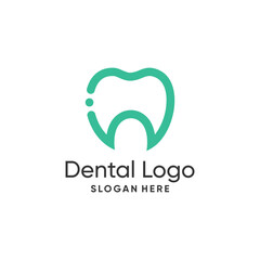 Dental logo vector design with modern creative idea