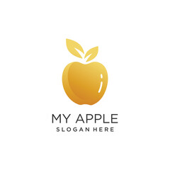 Apple logo vector design with modern style idea