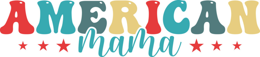 American mama 4th of July T-shirt design