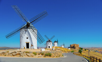 old white windmills