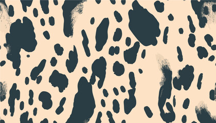 Minimal hand drawn abstract pattern with leopard skin. Collage modern print. Fashionable template for design © Eli Berr