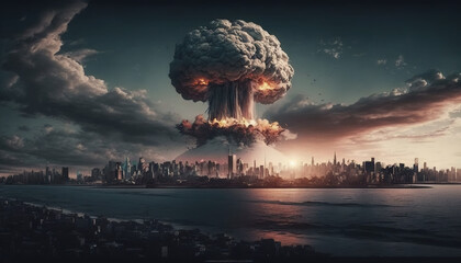 nuclear explosion on the city