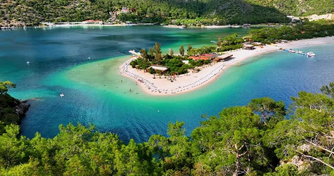 Drone Exploration of Turquoise Paradise - &Ouml;l&uuml;deniz, Fethiye, Muğla