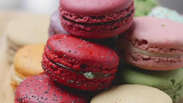 Macarons close up