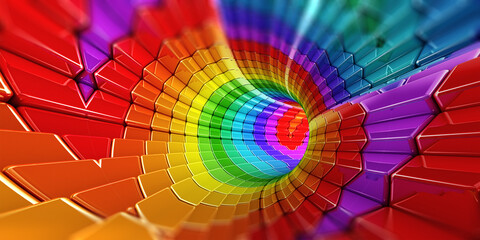 Obraz premium Rainbow colors technology background panorama