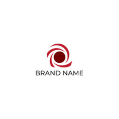 Obraz premium ILLUSTRATION ABSTRACT CIRCLE SWIRL LETTER R MINIMALIST LOGO ICON TEMPLATE DESIGN VECTOR