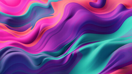 Obraz na płótnie Canvas Colorful banner template with liquid shape background. Generative AI