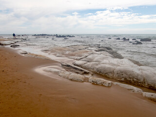 Costa rocciosa della spiaggia di Realmonte, Scala dei Turchi